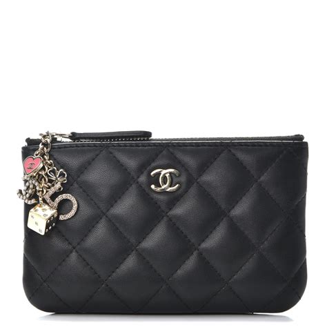 chanel black quilted coin purse|expensive black purses quilted Chanel.